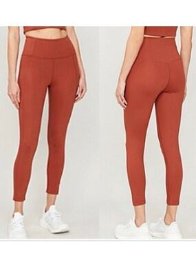 Girlfriend Collective Compressive High-Rise 27” Legging Sedona Brown Sz Med EUC